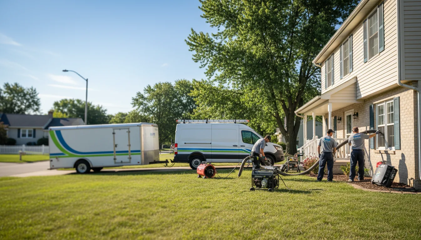Flooded Basement Restoration And Cleanup With Repair in Red Bud, IL near me